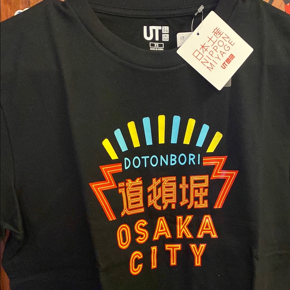 Uniqlo Black Dotonbori Osaka Tee
